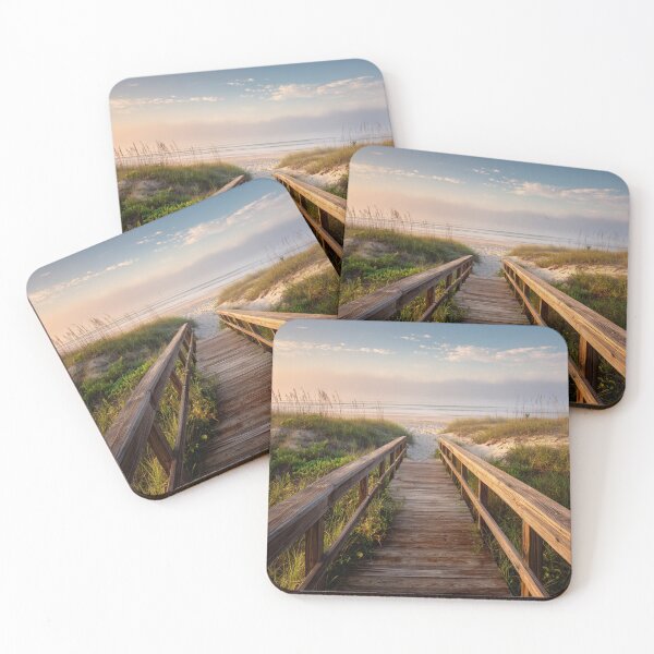 Item preview, Serene beach boardwalk seascape  designed and sold by dcrc.