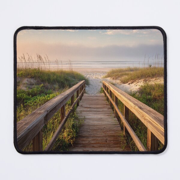 Item preview, Serene beach boardwalk seascape  designed and sold by dcrc.