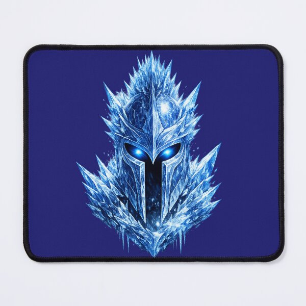 Item preview, Blue Ice Crystal Spartan Helmet Glowing Eyes Aesthetic designed and sold by Xemora.