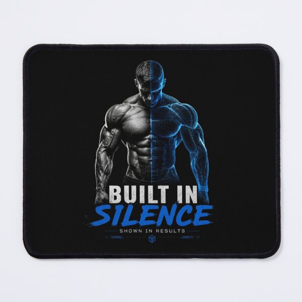 Item preview, Built In Silence – Strength, Discipline & Results Motivation Design designed and sold by wanado.