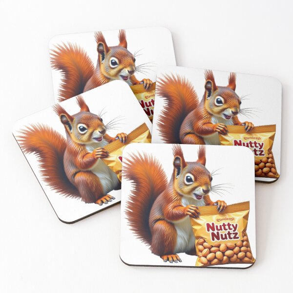 Item preview, Funny Squirrel Snack Design – Nutty Nutz Cartoon Illustration designed and sold by Fruit-Fletcher.