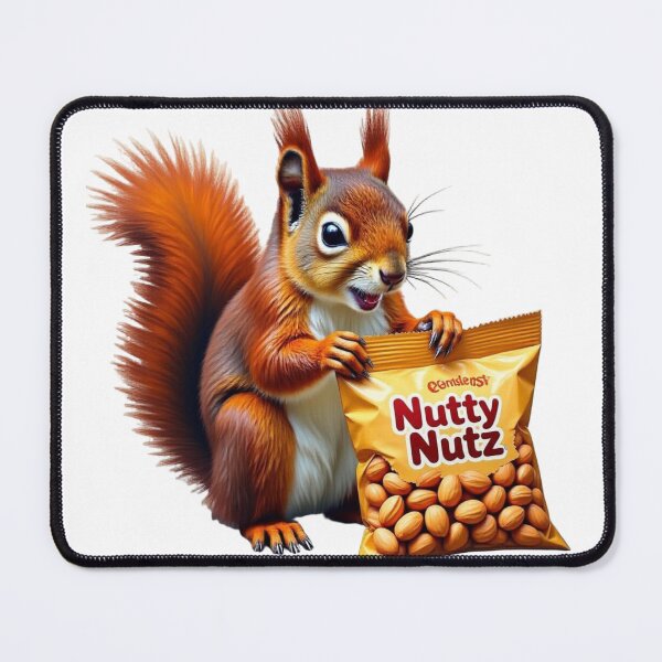 Item preview, Funny Squirrel Snack Design – Nutty Nutz Cartoon Illustration designed and sold by Fruit-Fletcher.