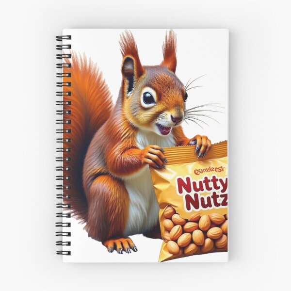 Item preview, Funny Squirrel Snack Design – Nutty Nutz Cartoon Illustration designed and sold by Fruit-Fletcher.