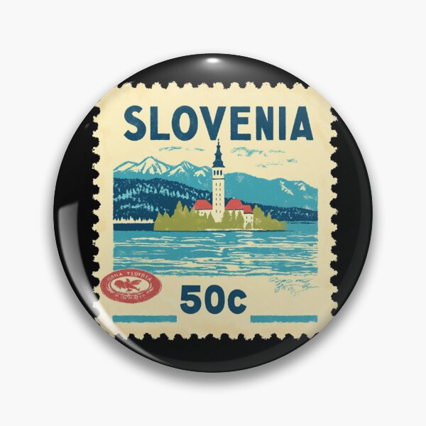 Item preview, Slovenia Vintage Postage Stamp - Lake Bled designed and sold by tiigerdad.