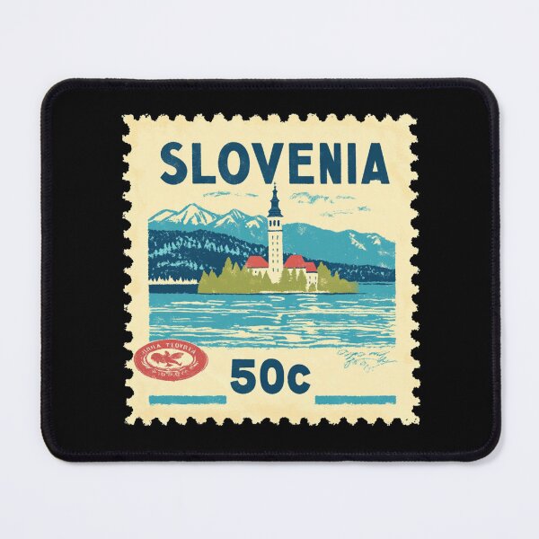 Item preview, Slovenia Vintage Postage Stamp - Lake Bled designed and sold by tiigerdad.