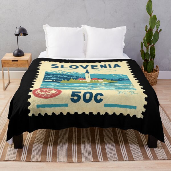 Item preview, Slovenia Vintage Postage Stamp - Lake Bled designed and sold by tiigerdad.