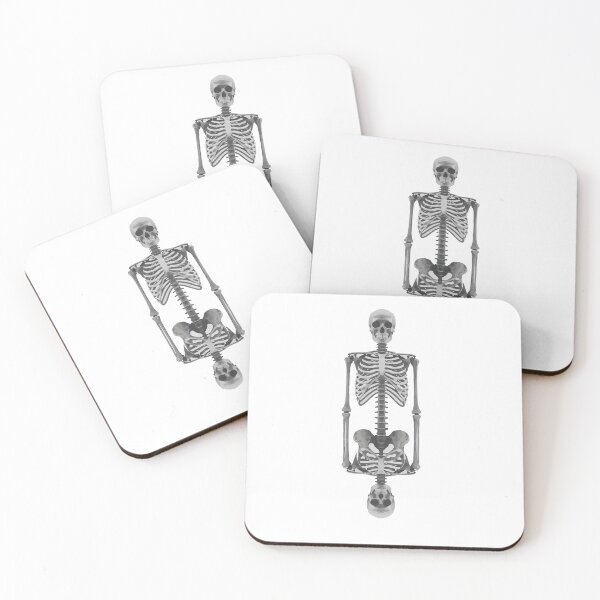 Item preview, Skeleton Reflection Shirt – Symmetrical Skull Mirror Gothic Tee designed and sold by SkeletonMood.
