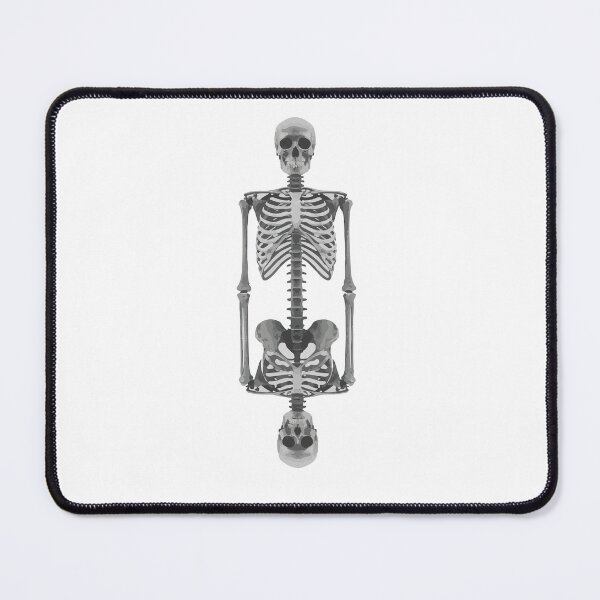 Item preview, Skeleton Reflection Shirt – Symmetrical Skull Mirror Gothic Tee designed and sold by SkeletonMood.