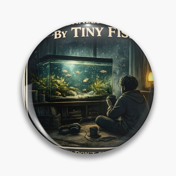 Item preview, Emotionally Supported By Tiny Fish Cozy Aquarium Aesthetic Artwork designed and sold by StickyGuys.