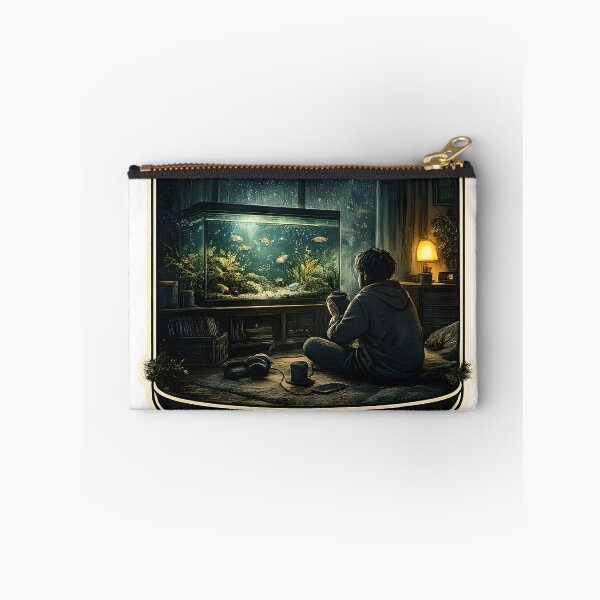 Item preview, Emotionally Supported By Tiny Fish Cozy Aquarium Aesthetic Artwork designed and sold by StickyGuys.