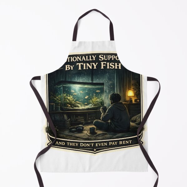 Item preview, Emotionally Supported By Tiny Fish Cozy Aquarium Aesthetic Artwork designed and sold by StickyGuys.