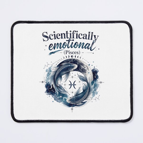 Item preview, Scientifically Emotional Pisces – Zodiac Astrology Quote T-Shirt | Water Sign Moon Energy designed and sold by ZorviqueStudio.