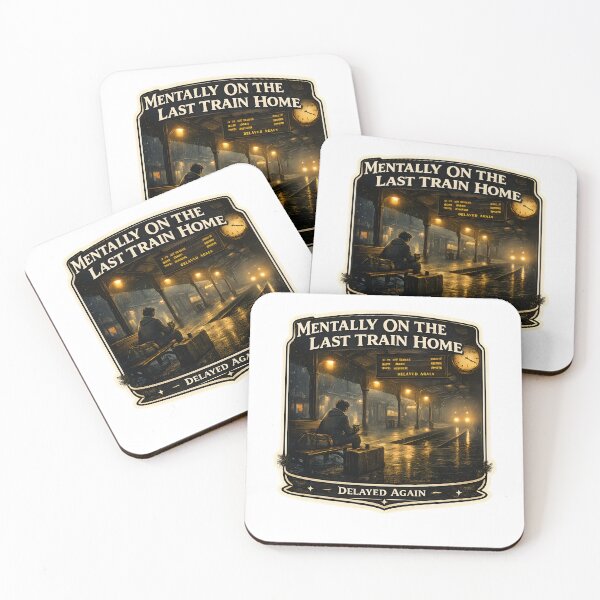 Item preview, Mentally On The Last Train Home Vintage Railway Aesthetic Artwork designed and sold by StickyGuys.