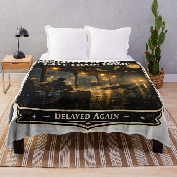 Item preview, Mentally On The Last Train Home Vintage Railway Aesthetic Artwork designed and sold by StickyGuys.
