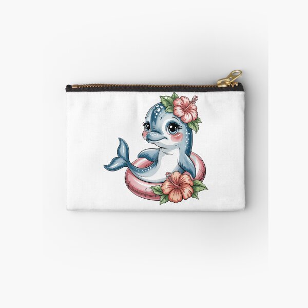 Item preview, dolphin white hibiscus designed and sold by jkrphoto.