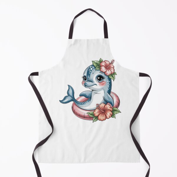 Item preview, dolphin white hibiscus designed and sold by jkrphoto.