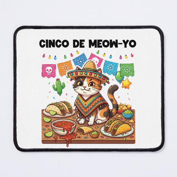 Item preview, Cinco de Meow-yo Funny Cat Tacos designed and sold by Abibless1998.
