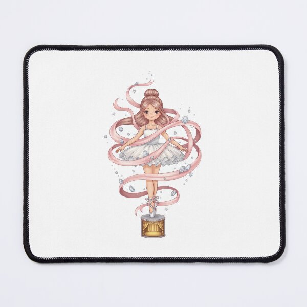 Item preview, White Ballerina Pink Ribbon Stage designed and sold by AbanoubStore.