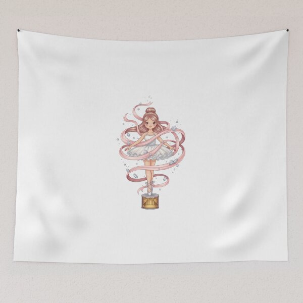 Item preview, White Ballerina Pink Ribbon Stage designed and sold by AbanoubStore.