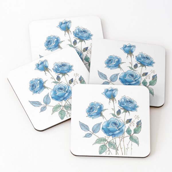 Item preview, Bouquet of blue roses designed and sold by uunaa.