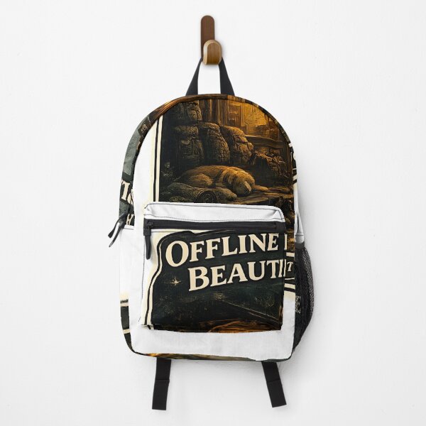 Item preview, Offline Is A Beautiful Place Vintage Camping Aesthetic Artwork designed and sold by StickyGuys.