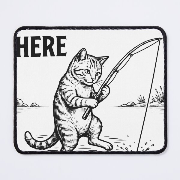Item preview, Less Stress Here Cat Fishing, Relaxing Fishing Life Design designed and sold by TeeVerse27.