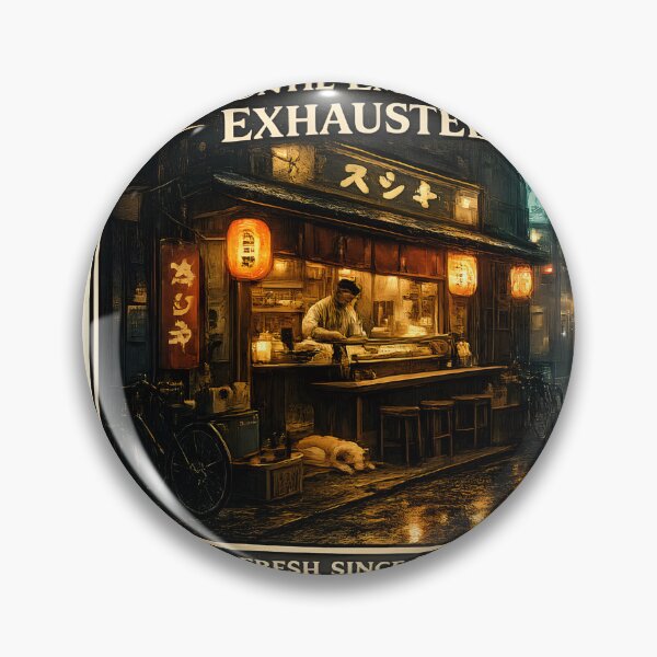 Item preview, Open Until Emotionally Exhausted Vintage Sushi Bar Aesthetic Artwork designed and sold by StickyGuys.