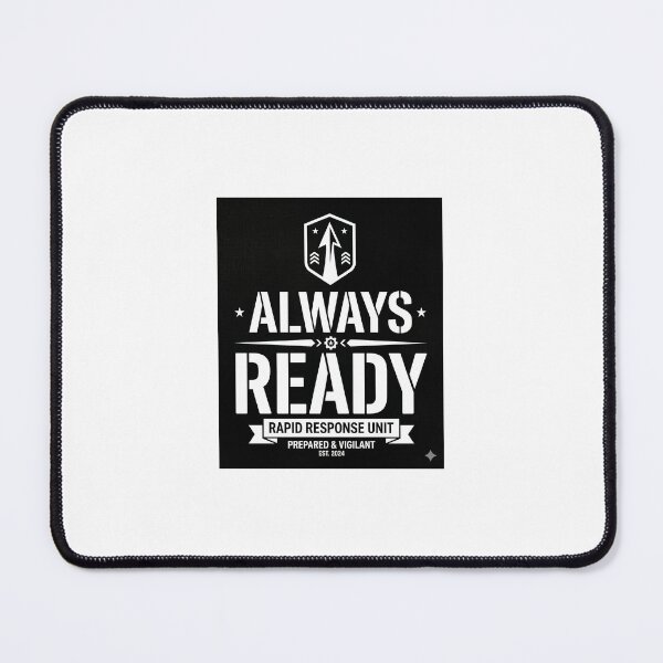 Item preview, Always Ready Tactical Badge Typography Design designed and sold by DarioTactical.