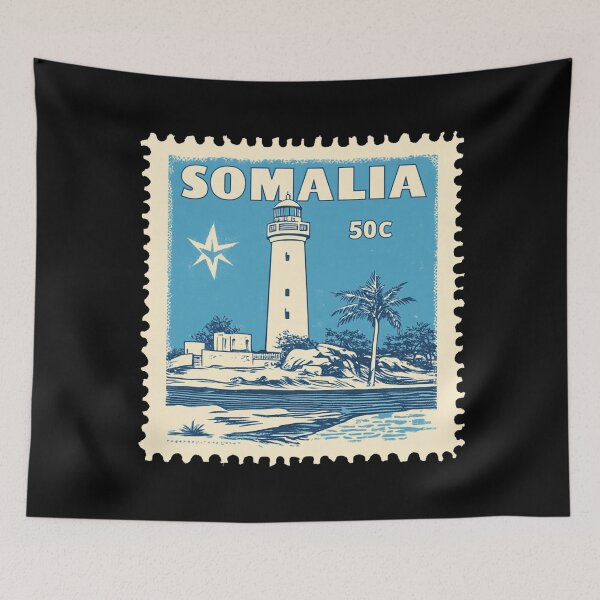 Item preview, Somalia Vintage Postage Stamp - Lighthouse designed and sold by tiigerdad.