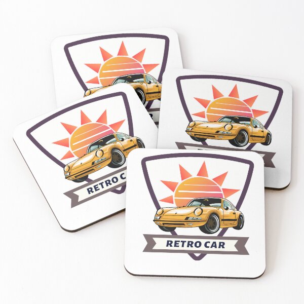 Item preview, Retro classic car Porsche 911 70s minimalistic graphic retro designed and sold by MyPassionWorld.