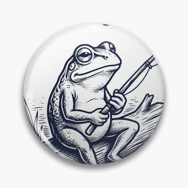 Item preview, Quiet Water Frog Fishing, Peaceful Fishing Life Design designed and sold by TeeVerse27.