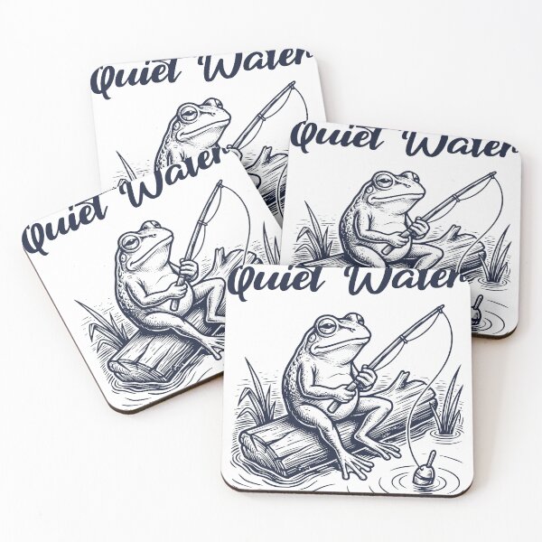 Item preview, Quiet Water Frog Fishing, Peaceful Fishing Life Design designed and sold by TeeVerse27.