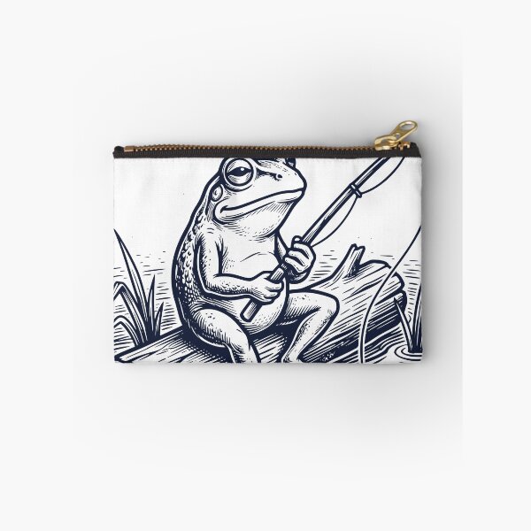 Item preview, Quiet Water Frog Fishing, Peaceful Fishing Life Design designed and sold by TeeVerse27.