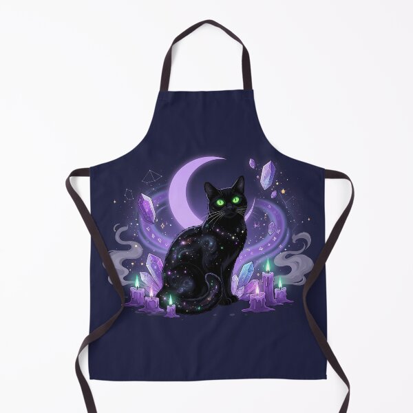 Item preview, Cosmic Black Cat Mystic Moon designed and sold by RkskArt.