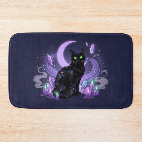 Item preview, Cosmic Black Cat Mystic Moon designed and sold by RkskArt.