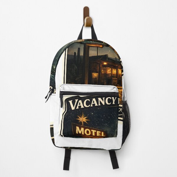 Item preview, Vacancy For Humans Retro UFO Motel Desert Aesthetic Artwork designed and sold by StickyGuys.