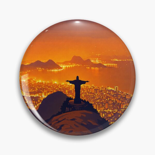 Item preview, Rio de Janeiro Night Skyline Glow designed and sold by Creative_Canvas.