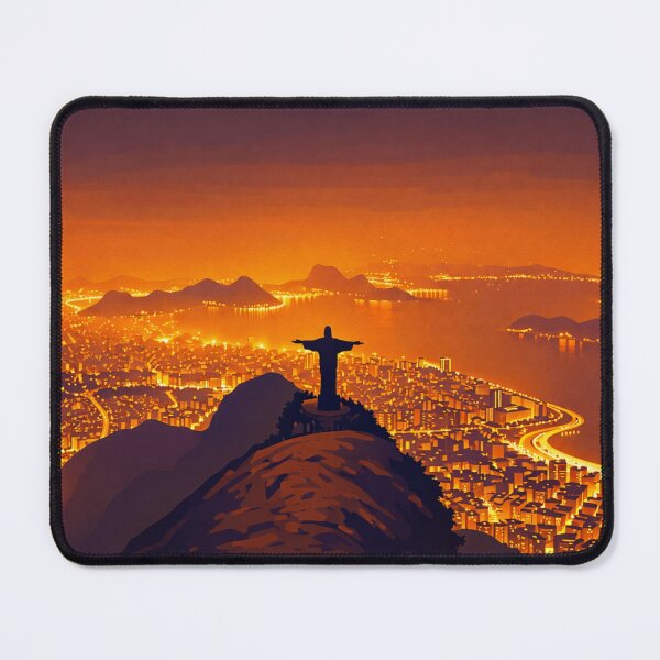 Item preview, Rio de Janeiro Night Skyline Glow designed and sold by Creative_Canvas.