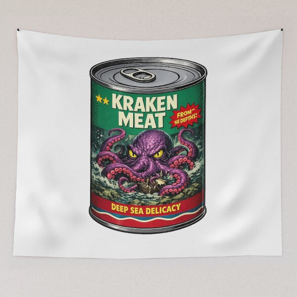 Item preview, Can of Kraken Deep Sea Pop Art ready to eat.  designed and sold by Gunnar Hermansen.