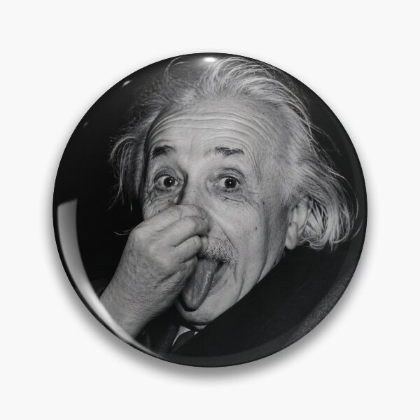Item preview, Albert Einstein Holding Nose – Bathroom Wall Art designed and sold by Psycho-Crazy.