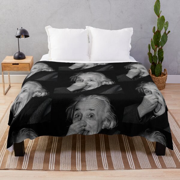 Item preview, Albert Einstein Holding Nose – Bathroom Wall Art designed and sold by Psycho-Crazy.