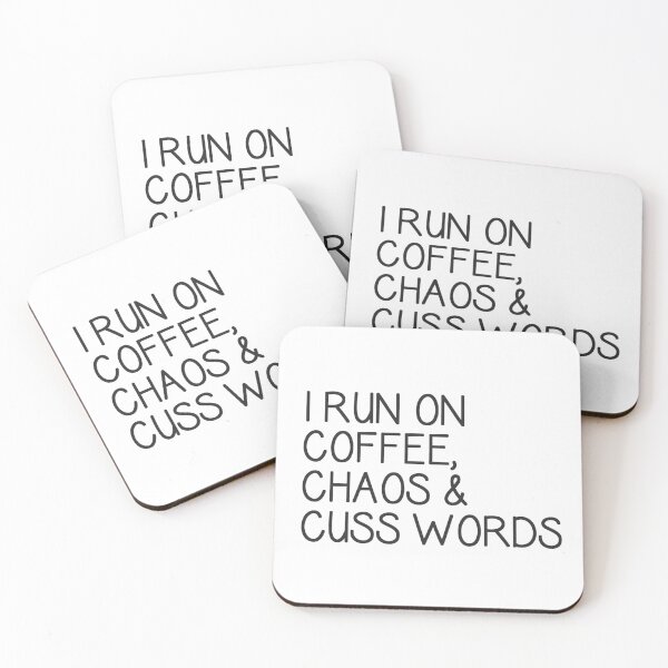 Item preview, I Run on Coffee Chaos and Cuss Words Funny Gifts for Coffee Lovers and Mom on Mothers Day designed and sold by merkraht.