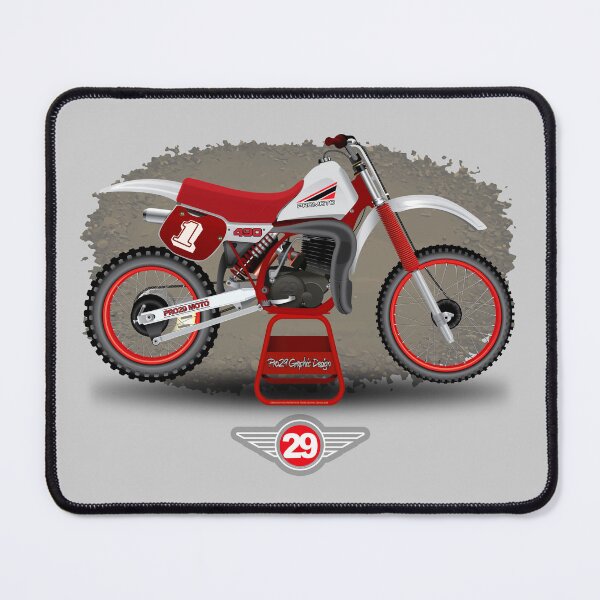 Item preview, Vintage 490 Motocross Dirt Bike – Retro MX Racing Illustration designed and sold by Pro29Graphics.