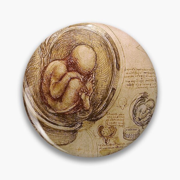 Artikelvorschau, Historische Da Vinci-Studien von Embryonen entworfen und verkauft von HighIQHistory.