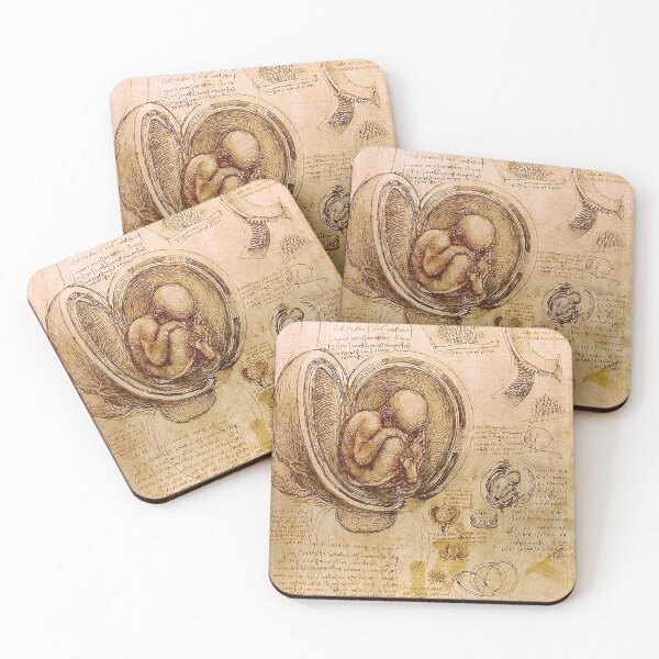 Item preview, Historical Da Vinci Studies of Embryos designed and sold by HighIQHistory.