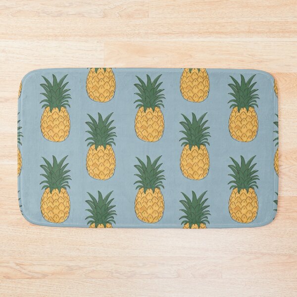 Item preview, Pineapple Pattern on Blue Background designed and sold by Vileprint.
