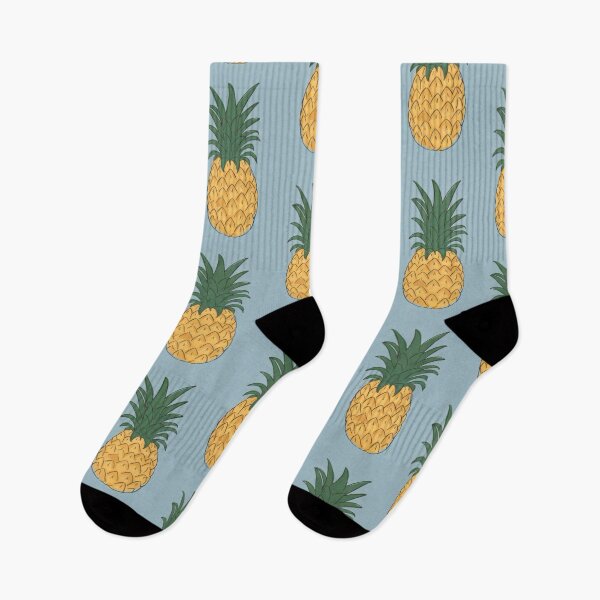 Item preview, Pineapple Pattern on Blue Background designed and sold by Vileprint.