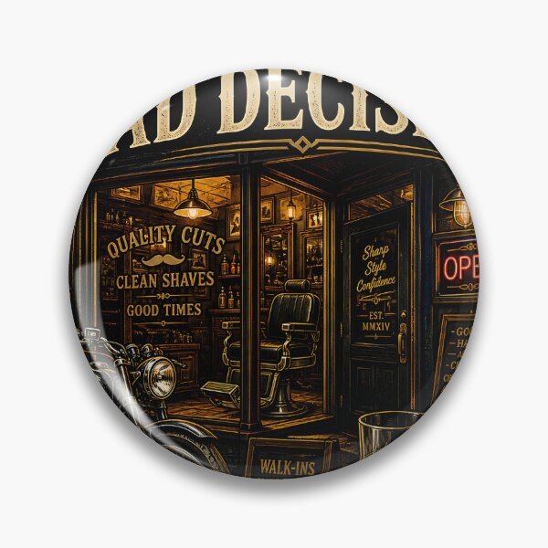 Item preview, Appointments And Bad Decisions Vintage Barbershop Aesthetic Artwork designed and sold by StickyGuys.