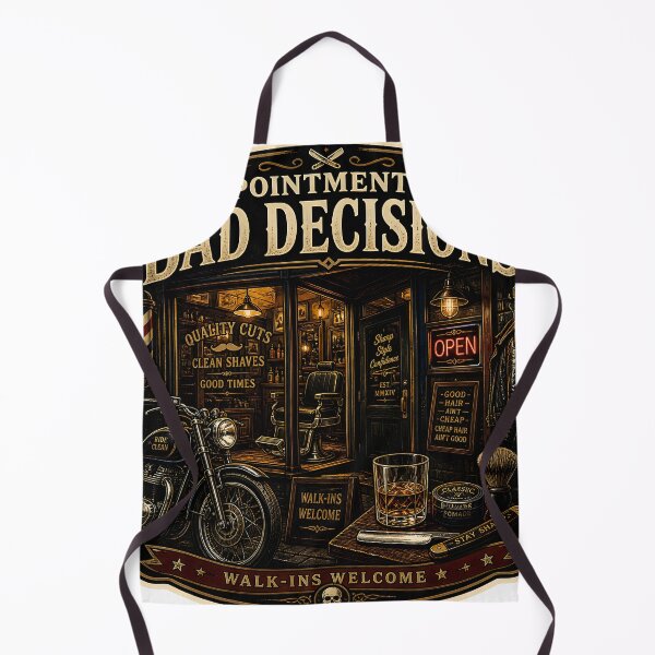 Item preview, Appointments And Bad Decisions Vintage Barbershop Aesthetic Artwork designed and sold by StickyGuys.