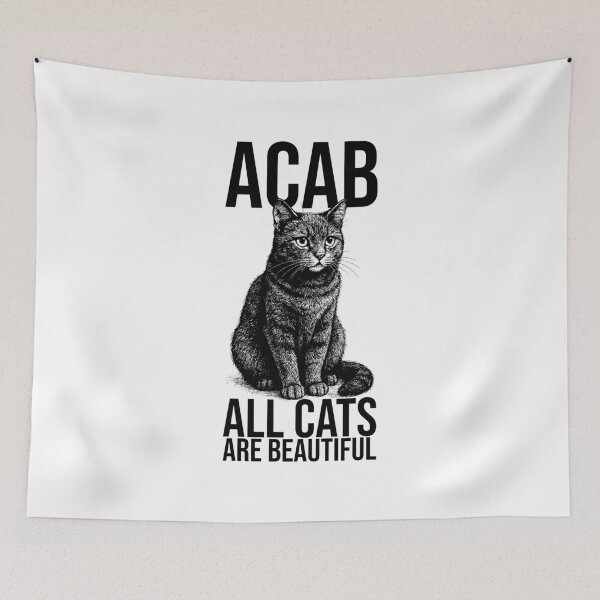 Item preview, ACAB – All Cats Are Beautiful | Funny Cat Illustration Design for Cat Lovers designed and sold by xndrlab.